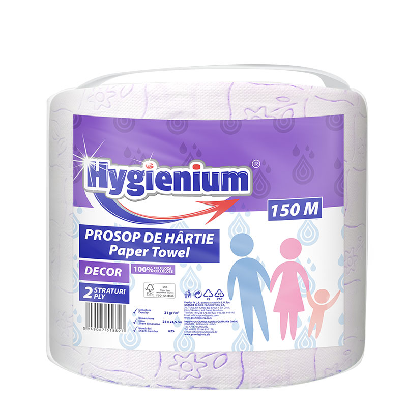 Papier décor essuie-mains Hygienium 150m