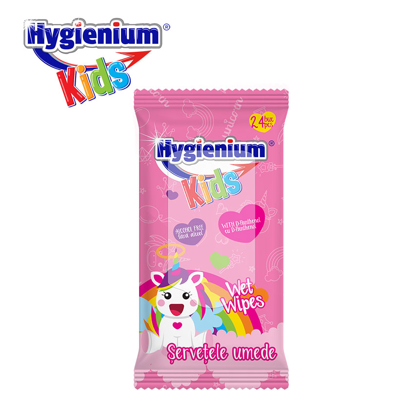 Hygienium Kids Servetele Umede Unicorn Pink 24 Pcs