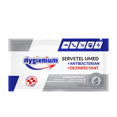 Hygienium Antibacterial and Disinfectant Individual Wet Wipe 